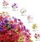 Artificial Flowers, 24 Bundles – No-Fade Faux Plants for Outdoor & Indoor Decoration, Mixed 6 Colors